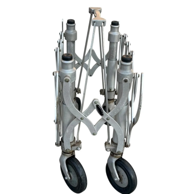 Industrial Chic Aluminum Casket Trolly Cocktail Table Base