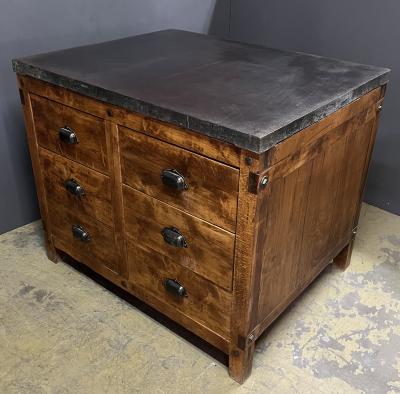 Industrial Double Sided Pine Chest of Drawers
