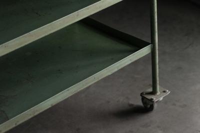 Industrial Green Painted Trolley Mid 20th Century
