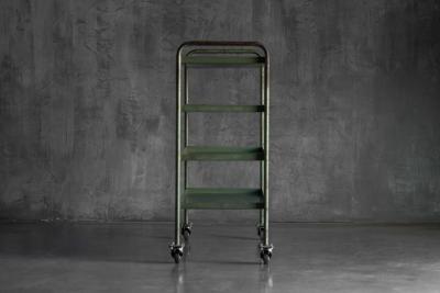 Industrial Green Painted Trolley Mid 20th Century