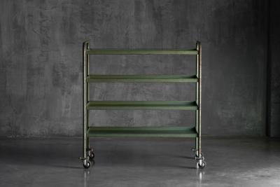 Industrial Green Painted Trolley Mid 20th Century