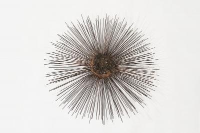 Industrial Metal Alloys Sunburst Wall Sculpture C 1970s