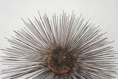 Industrial Metal Alloys Sunburst Wall Sculpture C 1970s
