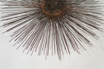 Industrial Metal Alloys Sunburst Wall Sculpture C 1970s
