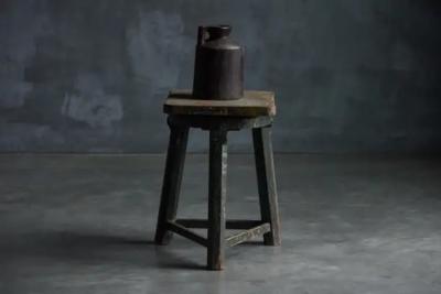 Industrial Primitive Stool France 19th Century