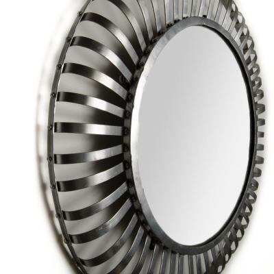 Industrial Style Midcentury Round Mirror 1960s