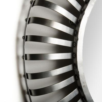 Industrial Style Midcentury Round Mirror 1960s