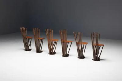 Industrial Wabi Sabi Primitive Chairs France 1950s