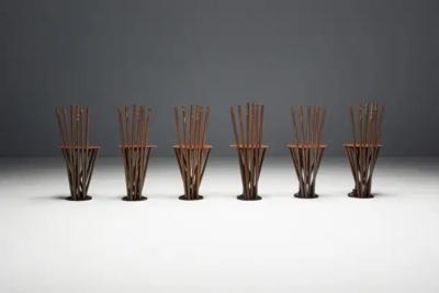 Industrial Wabi Sabi Primitive Chairs France 1950s