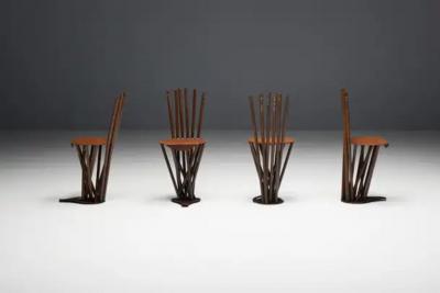 Industrial Wabi Sabi Primitive Chairs France 1950s