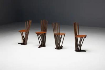 Industrial Wabi Sabi Primitive Chairs France 1950s