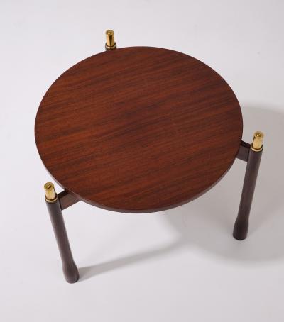 Ingeniously Designed Set of Three Stackable Rosewood Side Tables Italy 1960s