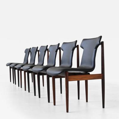 Inger Klingenberg Inger Klingenberg dining chairs in rosewood Fristho The Netherlands 1960