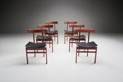 Inger Klingenberg Set of 6 Model 193 dining chairs by Inger Klingenberg for France S n DK 60s