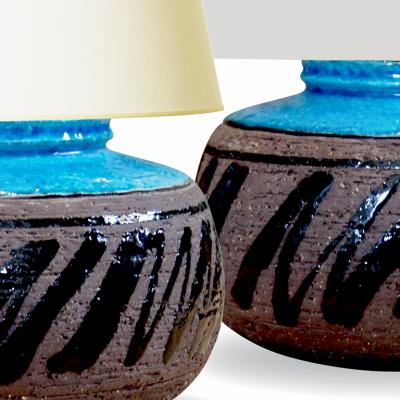 Inger Persson Pair of Vibrant Petite Table Lamps by Inger Persson