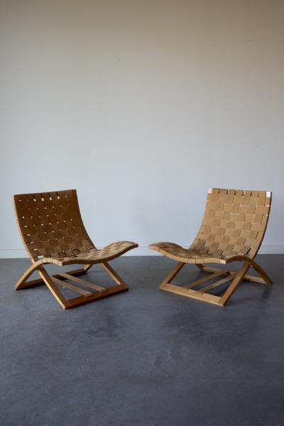 Ingmar Relling Folding Lounge Chairs by Ingmar Relling for Westnofa Norway 1960s