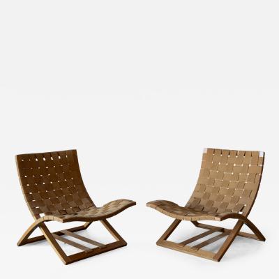 Ingmar Relling Folding Lounge Chairs by Ingmar Relling for Westnofa Norway 1960s