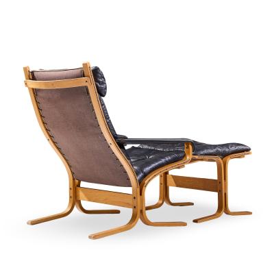 Ingmar Relling Ingmar Relling for Ekornes Siesta Mid Century Leather Lounge Chair with Ottoman