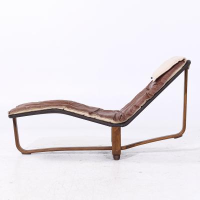 Ingmar Relling Ingmar Relling for Westnofa MCM Reversible Leather and Wool Bentwood Chaise