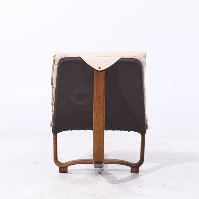 Ingmar Relling Ingmar Relling for Westnofa MCM Reversible Leather and Wool Bentwood Chaise