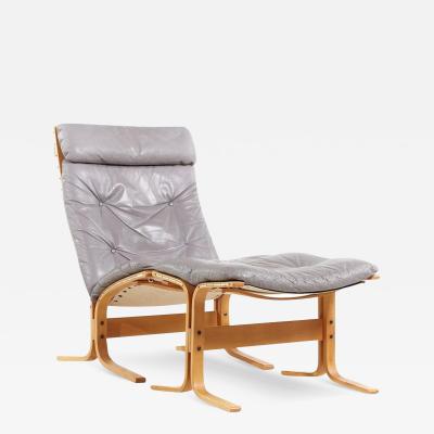 Ingmar Relling Ingmar Relling for Westnofa Mid Century Leather Siesta Lounge Chair with Ottoman