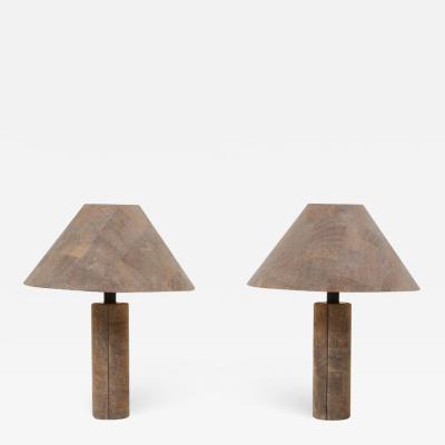 Ingo Maurer Pair of Table Lamps in Cork by Ingo Maurer Germany 1970s