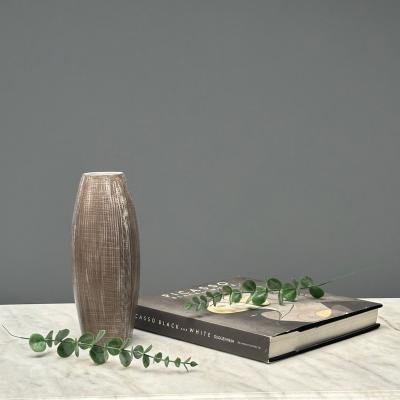 Ingrid Atterberg Ekeby Swedish Mid Century Modern Tan Vase Stoneware 1960s