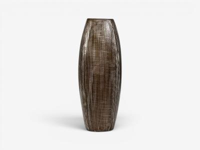 Ingrid Atterberg Ekeby Swedish Mid Century Modern Tan Vase Stoneware 1960s