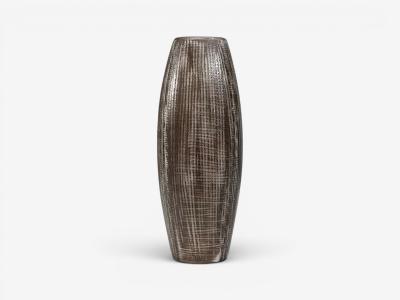 Ingrid Atterberg Ekeby Swedish Mid Century Modern Tan Vase Stoneware 1960s