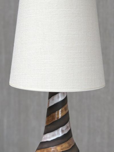 Ingrid Atterberg Ingrid Atterberg Spiral Ceramic Table Lamp for Upsala Ekeby Sweden 1950s