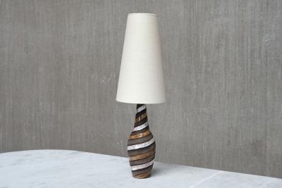 Ingrid Atterberg Ingrid Atterberg Spiral Ceramic Table Lamp for Upsala Ekeby Sweden 1950s