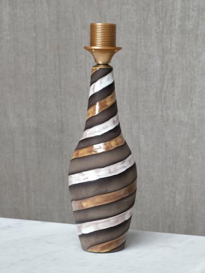 Ingrid Atterberg Ingrid Atterberg Spiral Ceramic Table Lamp for Upsala Ekeby Sweden 1950s