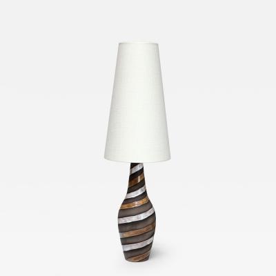 Ingrid Atterberg Ingrid Atterberg Spiral Ceramic Table Lamp for Upsala Ekeby Sweden 1950s