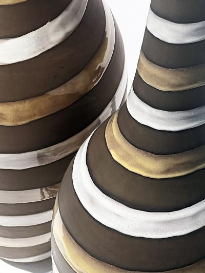 Ingrid Atterberg Ingrid Atterberg for Upsala Ekeby Pair of Ceramic 1940s Lamps Signed