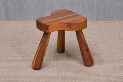 Ingvar Hildingsson Ingvar Hildingsson Organic Three Legged Stool in Cherry Wood Sweden 1970s