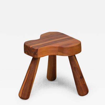 Ingvar Hildingsson Ingvar Hildingsson Organic Three Legged Stool in Cherry Wood Sweden 1970s