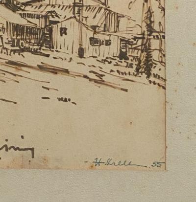 Ink on Paper Drawing Reno NV Ore Refining American