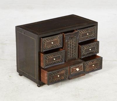 Inlaid Ebony Table Cabinet