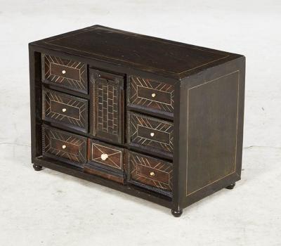 Inlaid Ebony Table Cabinet
