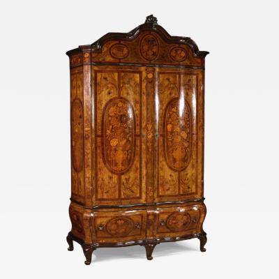 Inlaid Lombard wardrobe in Louis XV style