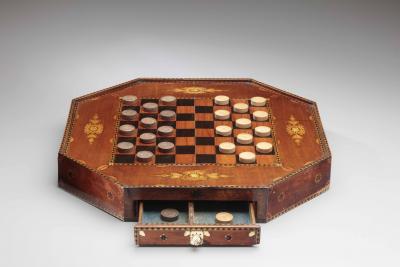 Inlaid Octagonal Checker Board
