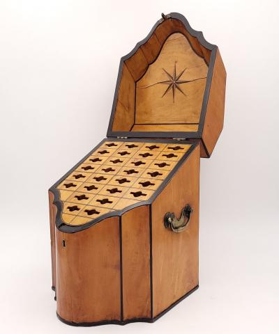 Inlaid Satinwood Cutlery Box England circa 1820