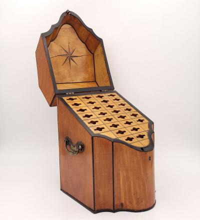 Inlaid Satinwood Cutlery Box England circa 1820