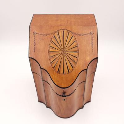Inlaid Satinwood Cutlery Box England circa 1820