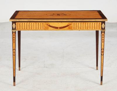 Inlaid Swedish Satinwood Console