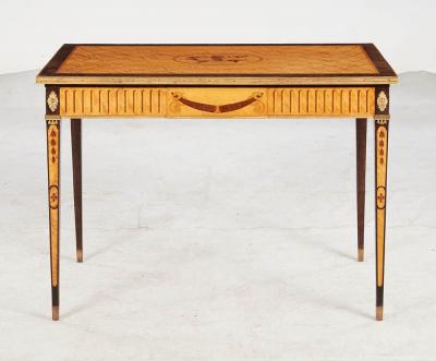 Inlaid Swedish Satinwood Console