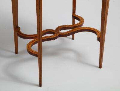 Inlaid satinwood vitrine table