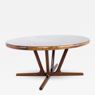 Interform Collection Rosewood 12 Person Expanding Oval Pedestal Dining Table