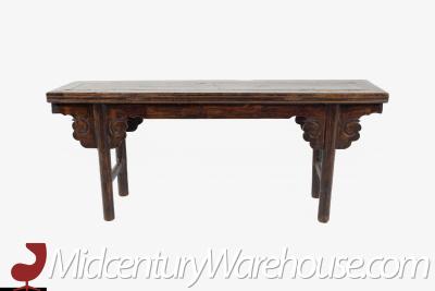 Interior Crafts Mid Century Antiqued Wood Bench