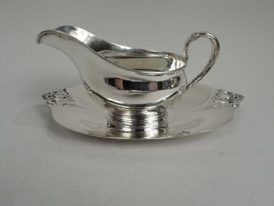 International Royal Danish Sterling Silver Gravy Boat on Stand